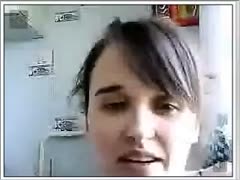 Webcam solo with a legal age teenager smokin' and flashing her tits